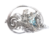 Lot, Lot of silver 4 items necklaces, 2 items brooches, in auction: Pawn – Tuesday 21 January 2020