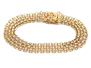 Jewellery, Bracelet 18K 14g X-bracelet, L:18,5cm, in auction: Pawn – Tuesday 21 January 2020