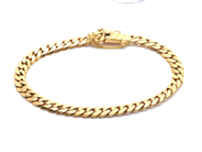 Jewellery, Bracelet "curb" 18K approx 21cm 16,1g with safety-chain, in auction: Pawn – Tuesday 21 January 2020