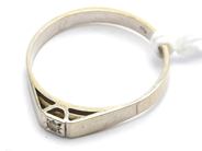 Jewellery, Ring white gold with diamond 1xca0,025ct 18K Ø17 1,8g , in auction: Pawn – Tuesday 21 January 2020