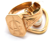 Lot, Lot of gold 18K engraved/skew 10,7g, in auction: Pawn – Tuesday 21 January 2020