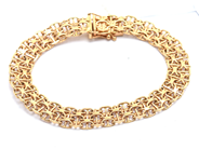 Jewellery, Bracelet x-bracelet with bar 18K 19,5cm 14,9g, in auction: Pawn – Tuesday 21 January 2020