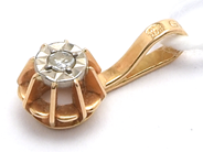 Jewellery, Pendant 18K 0,4g with diamond 1xca0,01ct , in auction: Pawn – Tuesday 21 January 2020