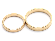 Lot, 2 rings engraved 14K 7g, in auction: Pawn – Tuesday 21 January 2020