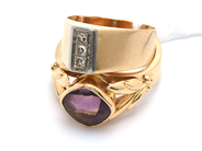 Lot, Lot of gold 2 rings engraving/skew 18K 8,5g , in auction: Pawn – Tuesday 21 January 2020
