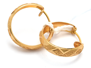 Jewellery, Earrings hoops 21K 2,5g, in auction: Pawn – Tuesday 21 January 2020