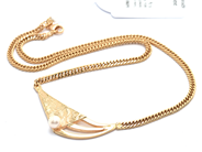 Jewellery, Necklace "curb" with pearl 18K 46cm 30,5g, in auction: Pawn – Tuesday 21 January 2020