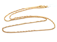 Jewellery, Necklace singapore 21K 46cm 3,3g, in auction: Pawn – Tuesday 21 January 2020