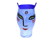 Glass - Vase Kosta Boda Ulrika Hydman, Vellien Open minds snr:70487444 H:26cm Blue - View 1