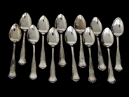 Silverware, Teaspoons 12 items S830 157,6g , in auction: Pawn – Tuesday 21 January 2020