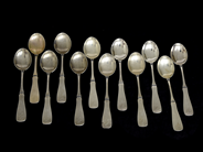 Silverware, Coffee spoons 12 items S830 167g, model: Uppsala, in auction: Pawn – Tuesday 21 January 2020