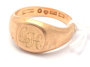 Lot, Ring 18K 8,6g, engraved, in auction: Pawn – Tuesday 21 January 2020