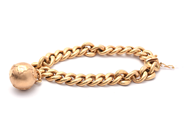 Lot, Bracelet "curb" 18K 21g 18cm with charm, in auction: Pawn – Tuesday 21 January 2020