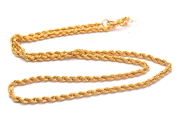 Jewellery, Chain "twisted rope-link" 21K 3,3g 45cm, in auction: Pawn – Tuesday 21 January 2020