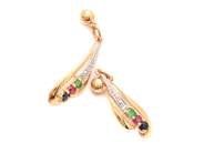 Jewellery, EARRINGS, one pair 18K tvåfrägade, in auction: Pawn – Tuesday 21 January 2020