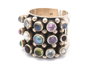 Jewellery, Ring KumKum S925 20,7g Ø17½ with stones, in auction: Pawn – Tuesday 21 January 2020