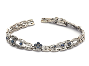 Lot, Bracelet 18K white gold 14,6g 16,5cm with stones, defect, in auction: Pawn – Tuesday 21 January 2020