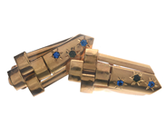 Jewellery, Earrings one pair clips 18K 8,5g 2,7cm with stones, in auction: Pawn – Tuesday 21 January 2020