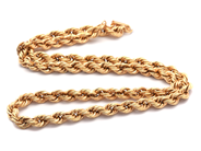 Jewellery, Chain "twisted rope-link" 18K 18,6g 50cm hollow, in auction: Pawn – Tuesday 21 January 2020