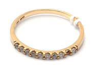 Lot, Ring 18K 1,2g Ø17¾ with stones, defect, in auction: Pawn – Tuesday 21 January 2020