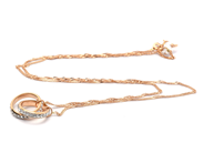 Jewellery, Chain Singapore 18K 2,2g 41,5-44,5cm with integrated pendant with stones, in auction: Pawn – Tuesday 21 January 2020