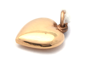 Jewellery, Pendant heart 18K 1,6g 15mm some discoloured loop, in auction: Pawn – Tuesday 21 January 2020