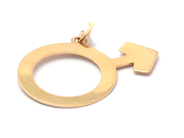 Jewellery, Pendant 18K 1,15g L:24mm some skew, in auction: Pawn – Tuesday 21 January 2020