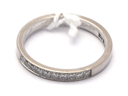 Jewellery, Ring 18K white gold 3,3g Ø17½ engraving with diamonds 10xca0,02ct, in auction: Pawn – Tuesday 21 January 2020