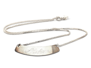Jewellery, Chain Box-chain S925 6,2g with integrated pendant with engraving, in auction: Pawn – Tuesday 21 January 2020