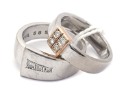 Lot, Lot of gold 14K 13,1g engraving/with 7 small diamonds , in auction: Pawn – Tuesday 21 January 2020