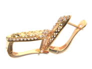 Jewellery, Earrings one pair 21K 3,1g with stones , in auction: Pawn – Tuesday 21 January 2020