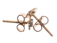 Jewellery, Earrings one pair 18K 1,0g with diamonds 2xca0,01ct , in auction: Pawn – Tuesday 21 January 2020