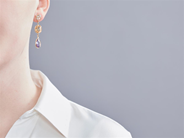 Jewellery - EARRINGS, 18K gold with prasiolites 8 mm - View 2