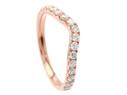 Jewellery - JACKET RING, 18K rose gold with 17 brilliant cut diamonds 0,50 ctw G-H/SI - View 1