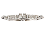 Jewellery - DUOUBLE CLIP BROOCH, platinum - View 3