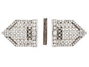 Jewellery - DUOUBLE CLIP BROOCH, platinum - View 5