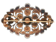 Jewellery - BROOCH, 18K gold/silver - View 2