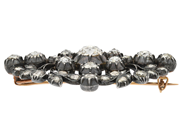 Jewellery - BROOCH, 18K gold/silver - View 3