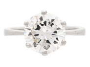Jewellery - SOLITAIRE RING, platinum - View 2