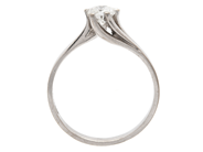 Jewellery - SOLITAIRE RING, 18K white gold - View 2
