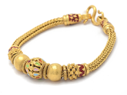 Jewellery - Bracelet 23K 30,2g 16cm with integrerade charms with emaljdetaljer, with S-clasp - View 2