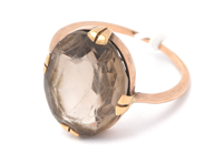 Lot, Ring 14K 4,8g Ø19 with stone, somewhat scratched, in auction: Pawn – Tuesday 21 April 2020