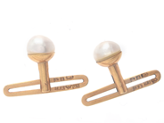 Lot, Cufflinks 18K 2,5g with pearls, in auction: Pawn – Tuesday 21 April 2020