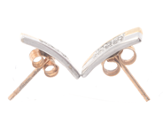 Jewellery, Earrings 18K 2,1g double-dyed with diamonds 12xca0,01ct, in auction: Pawn – Tuesday 21 April 2020