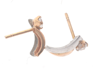 Jewellery, Earrings 18K 0,7g double-dyed with white stones, missing stoppers, in auction: Pawn – Tuesday 21 April 2020