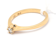 Jewellery, Ring 18K 2,3g Ø17 with diamond 1xca0,09ct, in auction: Pawn – Tuesday 21 April 2020