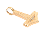 Jewellery - Pendant 18K 10,5g L 3,5cm Thor´s hammer with diamonds 6xca0,01-0,02ct - View 1