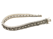 Jewellery, Bracelet 18K 35,4g 19cm white gold with diamonds 29xca0,03ct, in auction: Pawn – Tuesday 21 April 2020