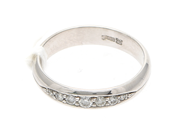 Jewellery, Ring 18K 3,8g Ø16½ white gold with diamonds 2xca0,01ct 2xca0,02ct 2xca0,03ct 1xca0,04ct, in auction: Pawn – Tuesday 21 April 2020