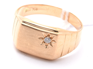 Jewellery, Gentleman´s ring 18K 4,6g Ø20 , in auction: Pawn – Tuesday 21 April 2020